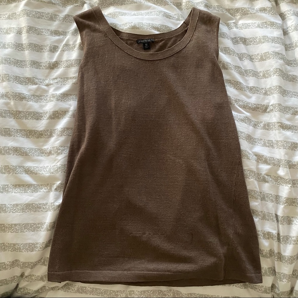 Lafayette 148 Knit Tank Top Linen